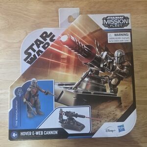 Star Wars Mission Fleet Class Hover E-Web Cannon with a Mandalorian Figure